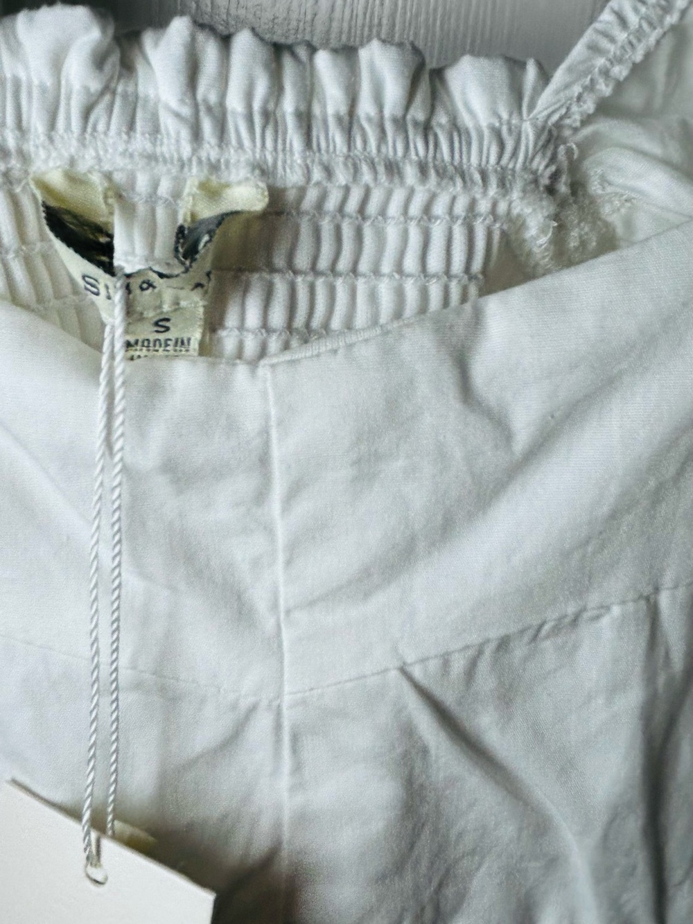 White Puff Sleeve Mini Dress Size Small New NWT - Picture 4 of 6